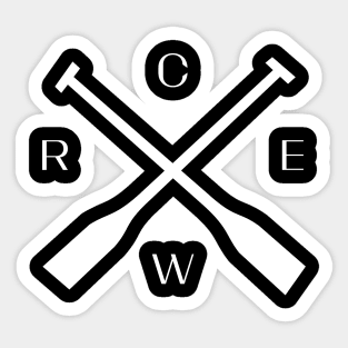 Rowing Crew minimalistic Sticker